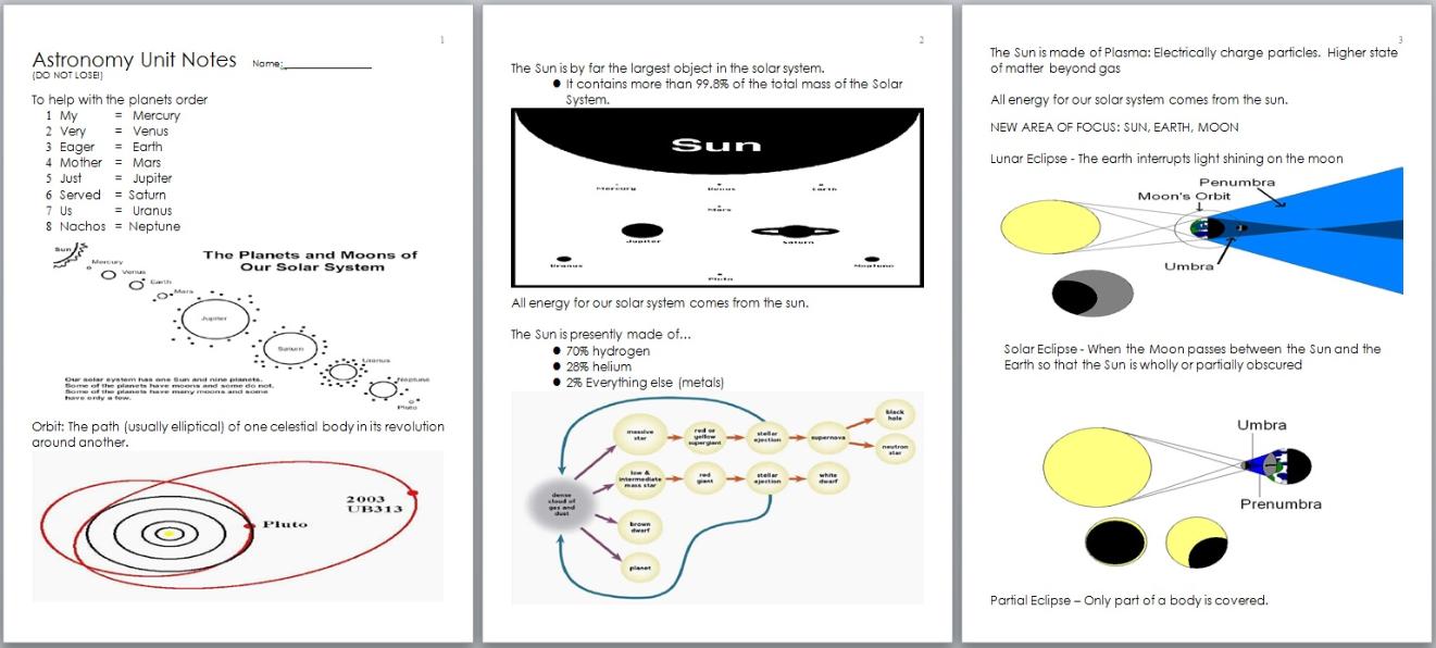 Astronomy Unit PowerPoint / Lessons for Educators - Earth Science